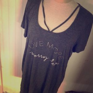 Live more worry less big night shirt